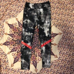 Black White and Red Athletic Pants